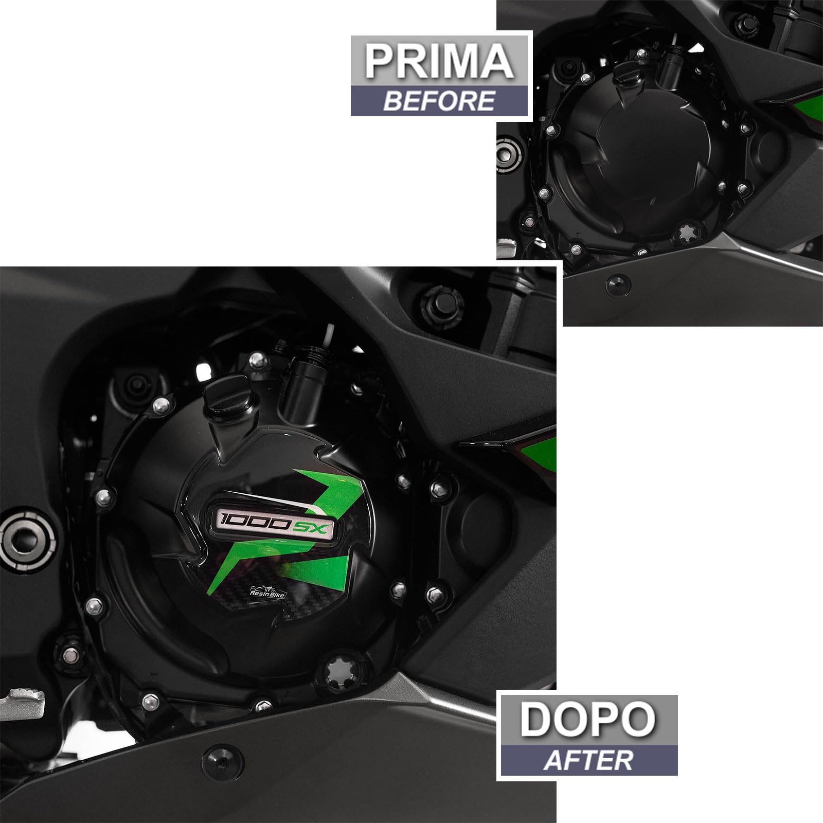 Pegatinas Protectoras 3D Para Kawasaki Ninja 1000 SX 2024 - Resistentes A Golpes Y Rayones - Hechas En Italia