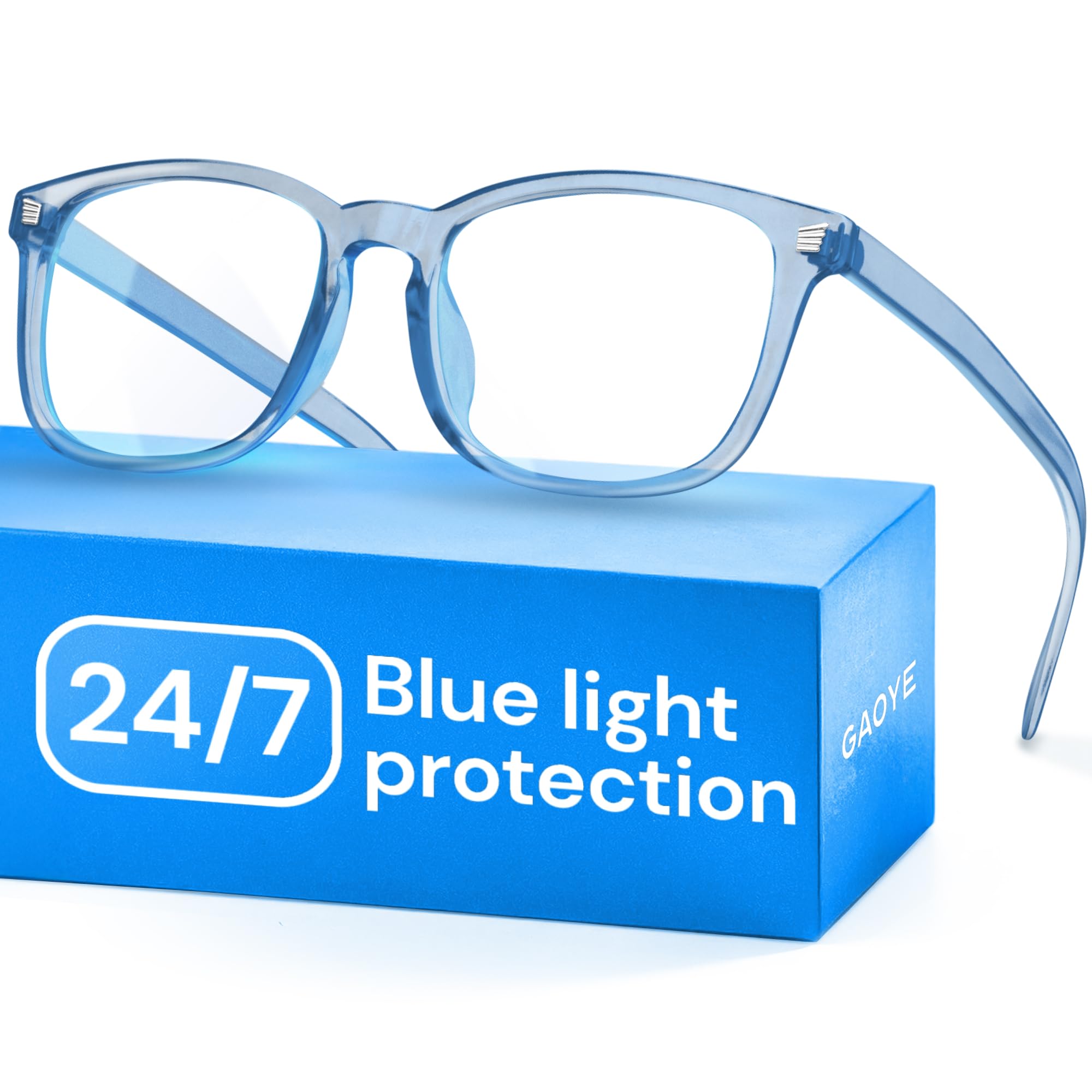 Gaoye Blue Light Blocking Glasses - Fashion Square Fake Eyeglasses, Anti UV Ray Computer Gaming Glasses, Blue Blockers Glasses for Women/Men