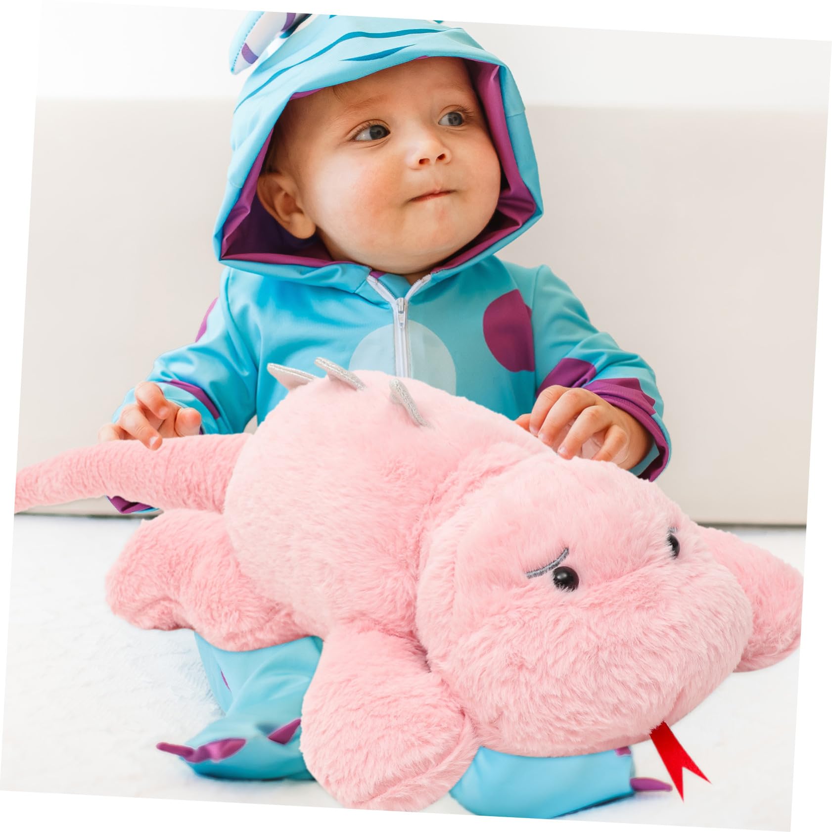 Hohopeti Muñeco Dinosaurio de Peluche y Seguro Almohada Infantil de Dinosaurio para Juguete Decorativo con Diseño de Cartoon para Dormir y Decorar Habitaciones
