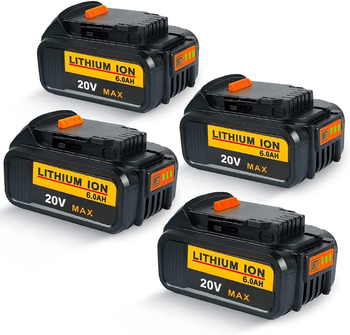 4 sztuki 18 V 6,0 Ah akumulator zapasowy do akumulatora Dewalt DCB184 DCB184B-XJ DCB180 DCB181 DCB182 DCB183 DCB185 18V XR akumulator do elektronarzędzi