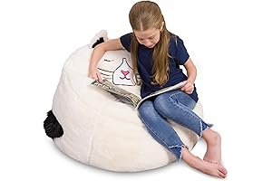Posh Creations Comfortable Animal Print Bean Bag Chairs for Tweens