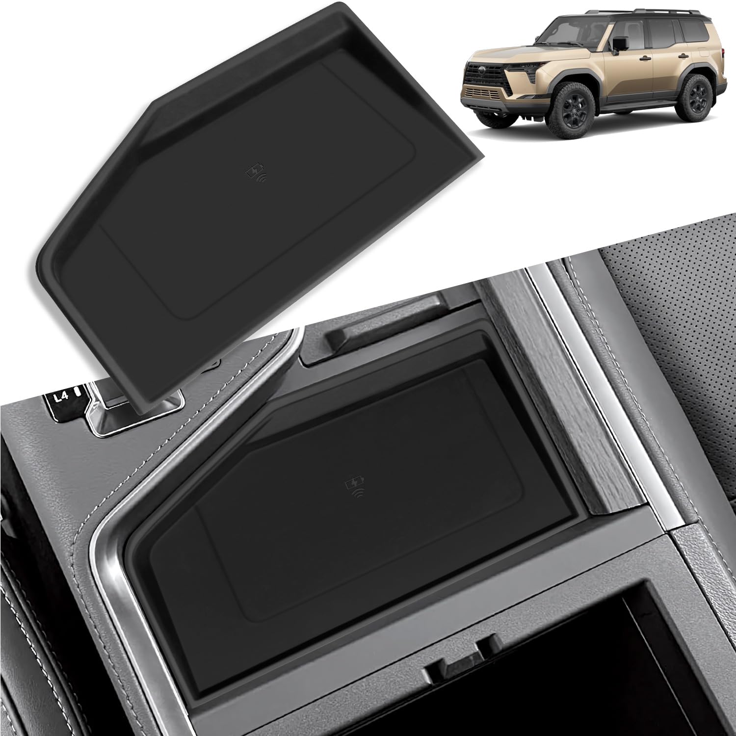 MOCHENT Wireless Charging Protective Mat for Lexus GX550 2024 2025 2026 Accessories, Center Console Non-Slip Silicone Protection Pad for 2024 2025