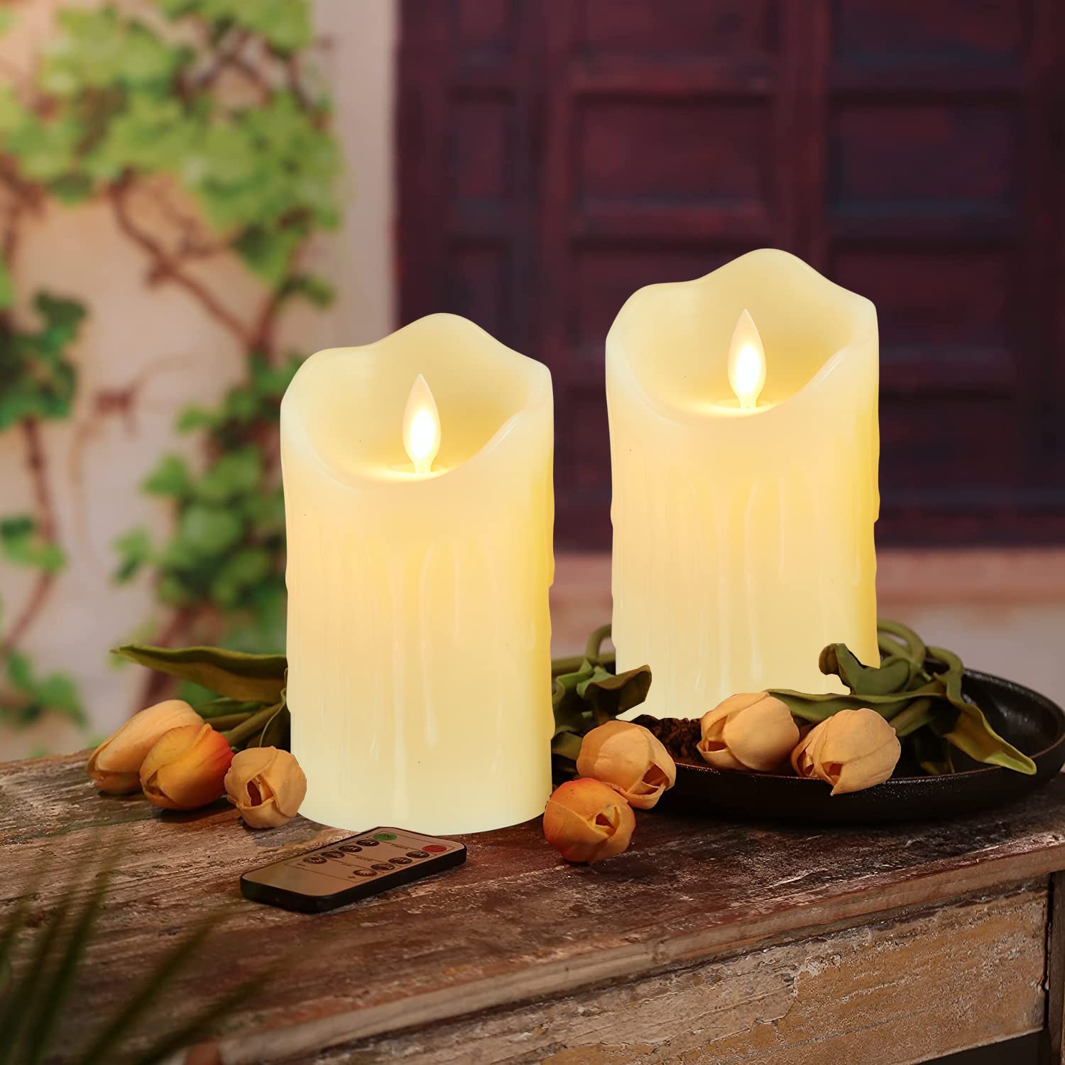 12 Candele LED Ricaricabili Con Telecomando E Timer – Rosse, Senza Fiamma, Per Halloween E Natale