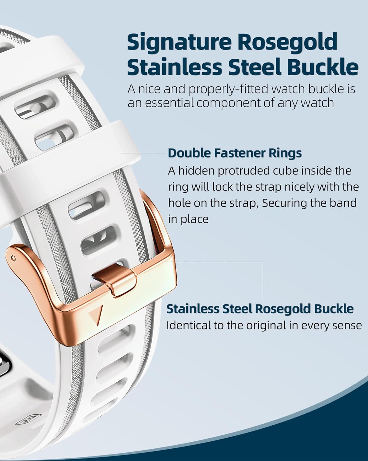 20mm Watch Band for Garmin fenix 5s fenix 6s fenix 7s pro quickfit 20 bands Replacement for garmin epix 2 42mm sapphire short strap Rose Gold women men - Image 3