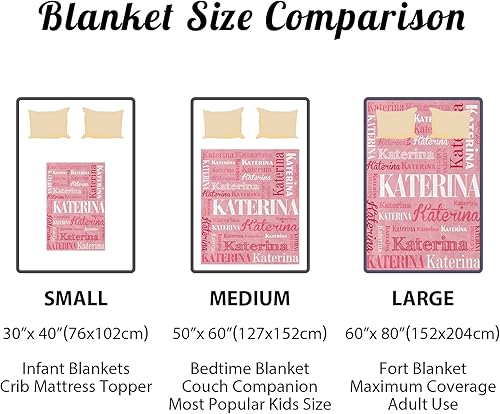 Miniatura 26 de Mantas personalizadas con nombre para niños, mantas de bebé personalizadas para niños y niñas, manta de nombre personalizada súper suave para niños