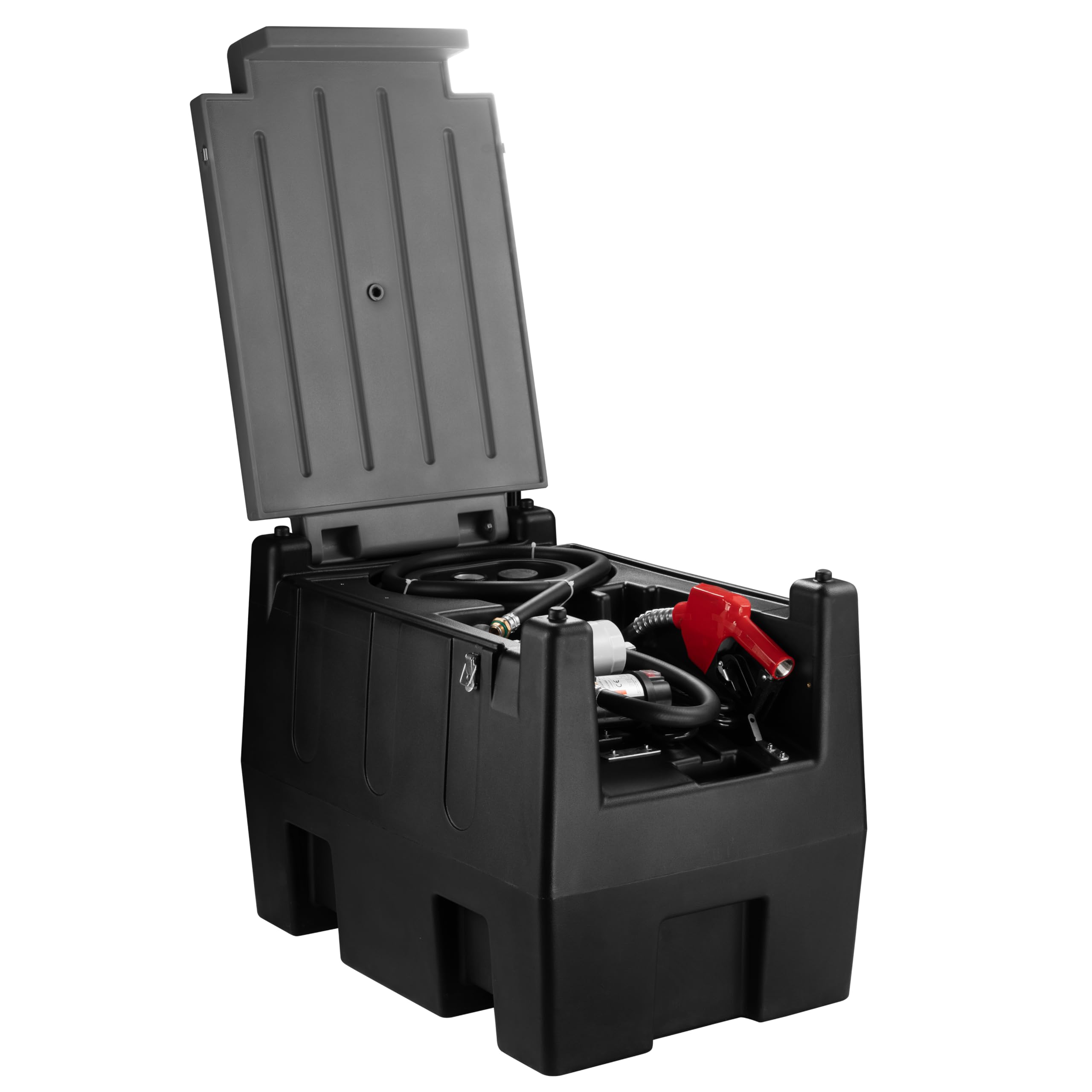 Pollor Black 220L Portable Diesel Transfer Tank With 12V Pump And 4M Hose, Diesel Dispenser Caddy For Diesel Storage, Vehicles, Machinery & Equipment
