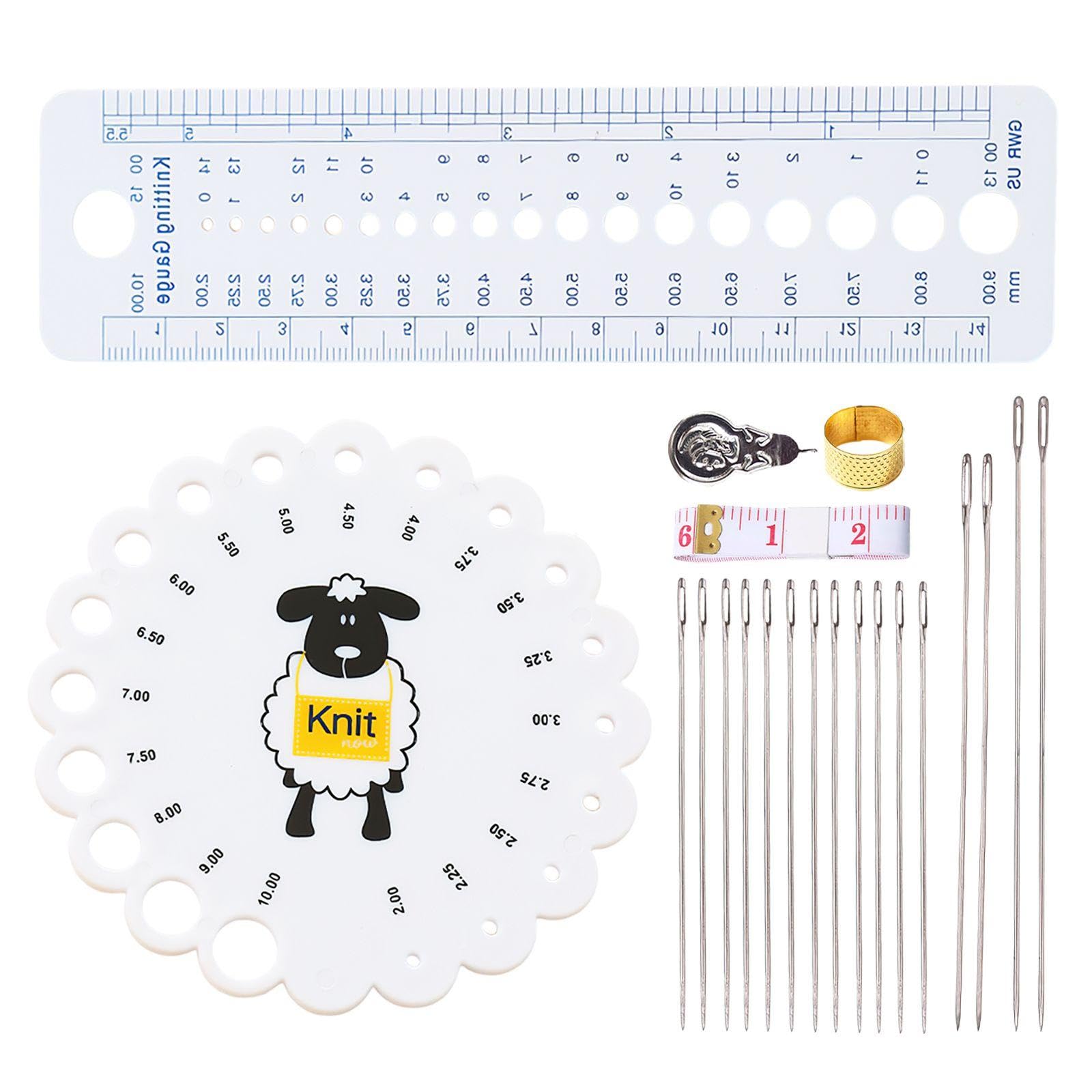 Tvsvkwe White 2-Piece Sweater Measuring Ruler And 1-Piece Sewing Bag, Measuring Tools, Diy Woven Accessories, Multi-Function Plastic Ruler.