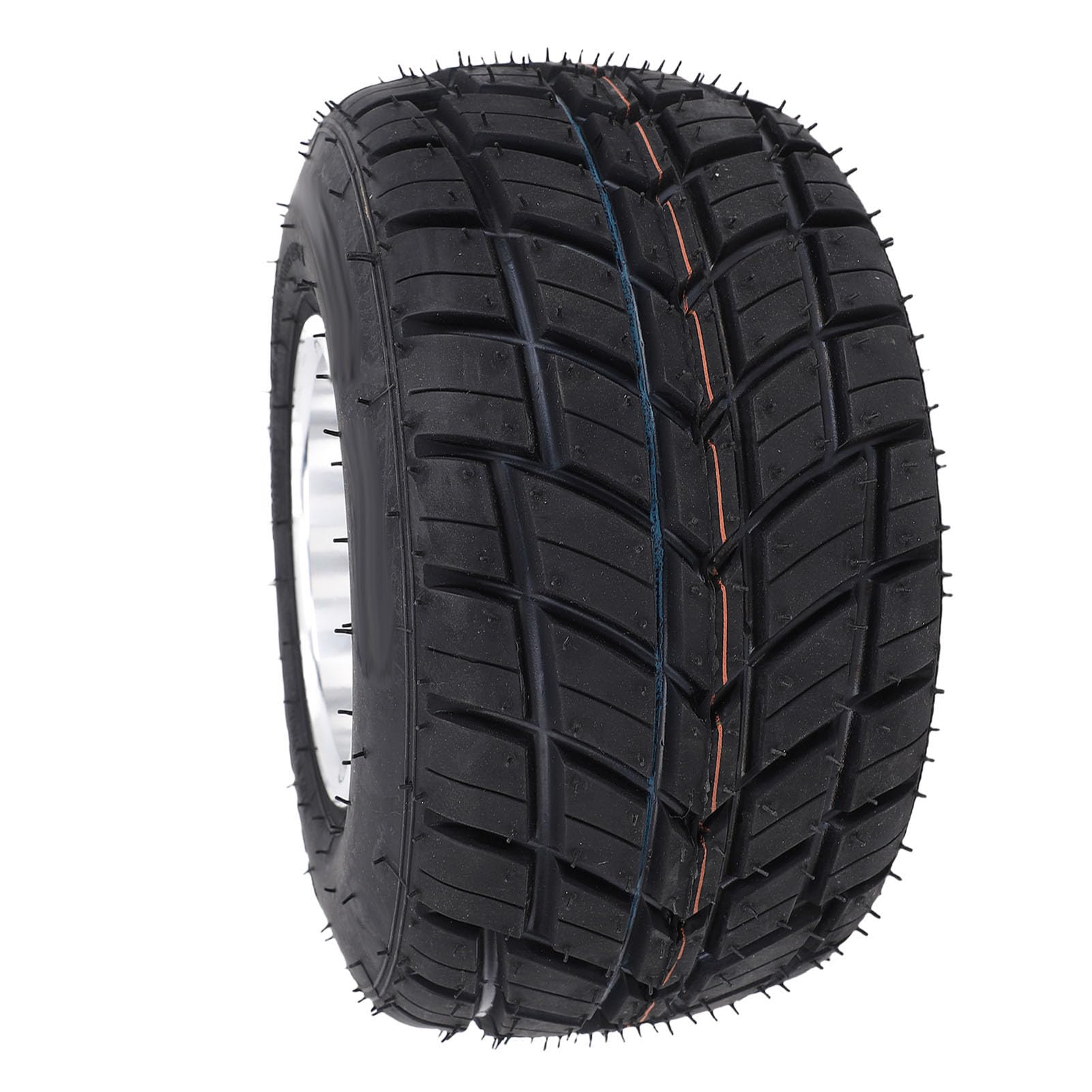 Yctze 10x4.50-5 Pneu à Roue de Bord Avant Go Kart Tire Kart Tire Racing Kart Tire 4pr Anti Puncture Anti-ponction avec Rim en Alliage en Aluminium pour Le Chariot UTV ATV Côte à Côte