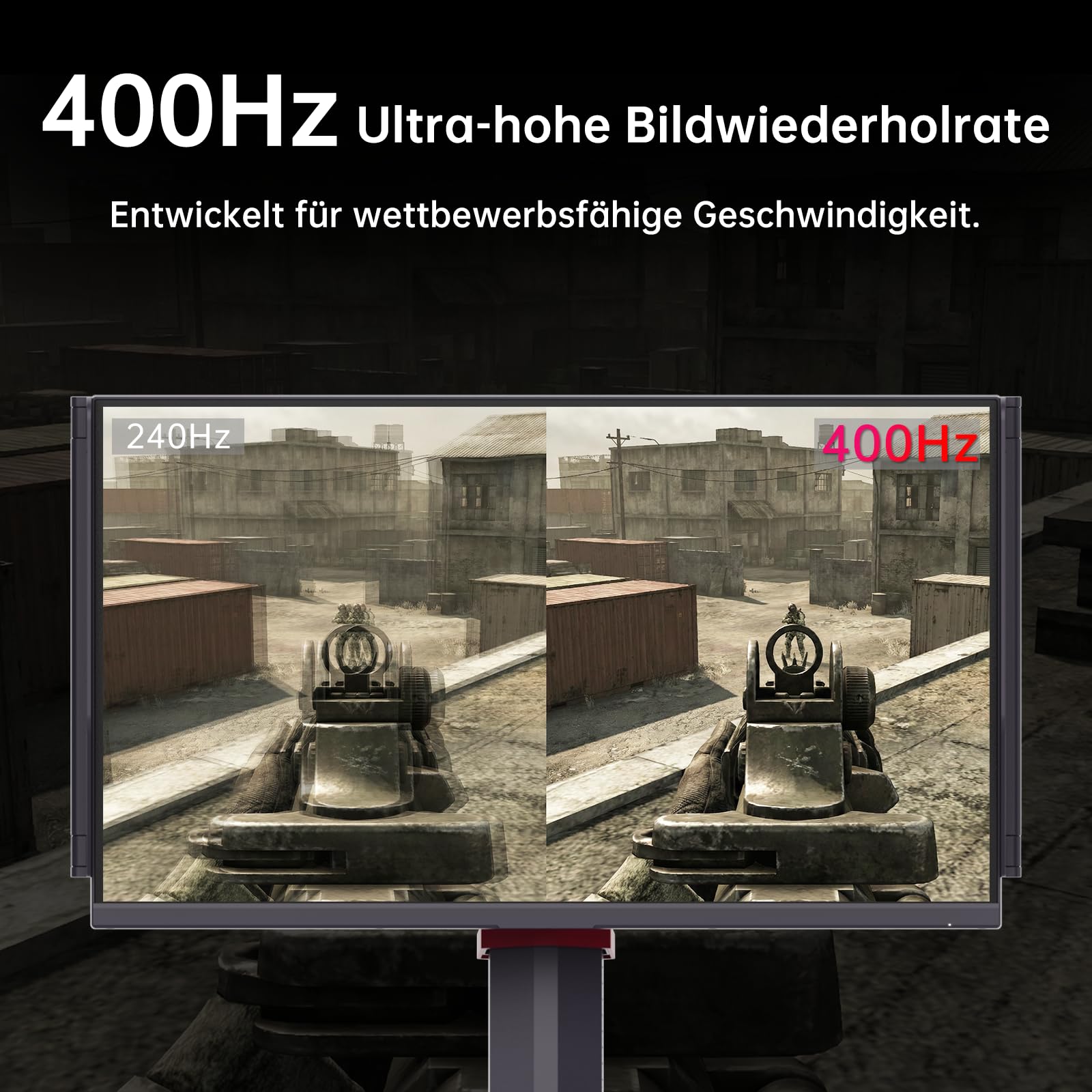 KTC 24,1 Zoll Gaming Monitor, 400Hz, Fast TN Panel, 1ms, FHD, 1000:1 Kontrast, Höhenverstellbarer Standfuß, HDMI & DP, Abnehmbare Blendschutzhaube, Integrierter Kopfhörerhalter, für E-Sports
