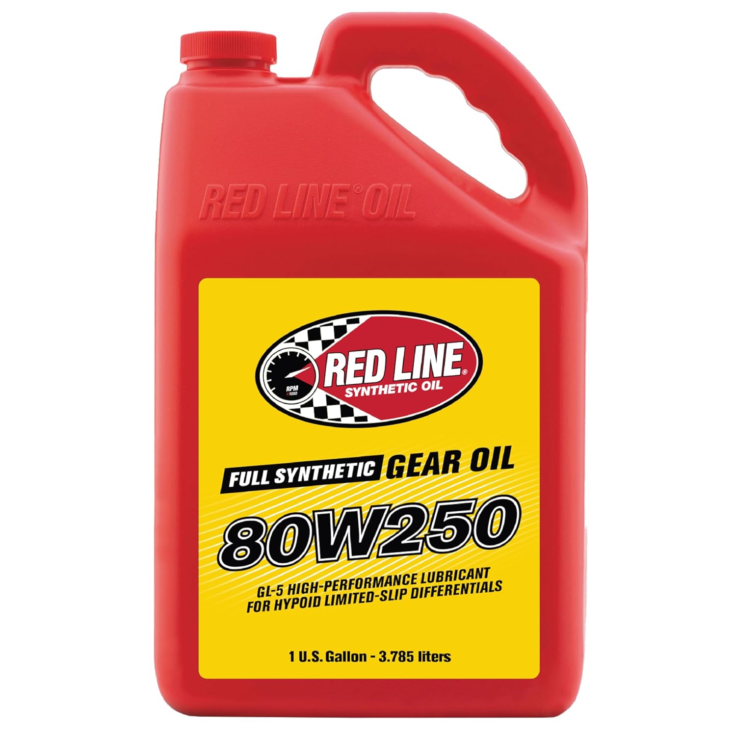 Red Line 58605 80W250 GL-5 Full Synthetic Gear Oil for Hypoid Limited Slip Differentials - 1 Gallon