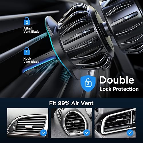 Miniatura 24 de LISEN - Soporte magnético para teléfono de automóvil [Fácil de instalar] Soporte para teléfono de automóvil [6 imanes fuertes] Soporte para teléfono