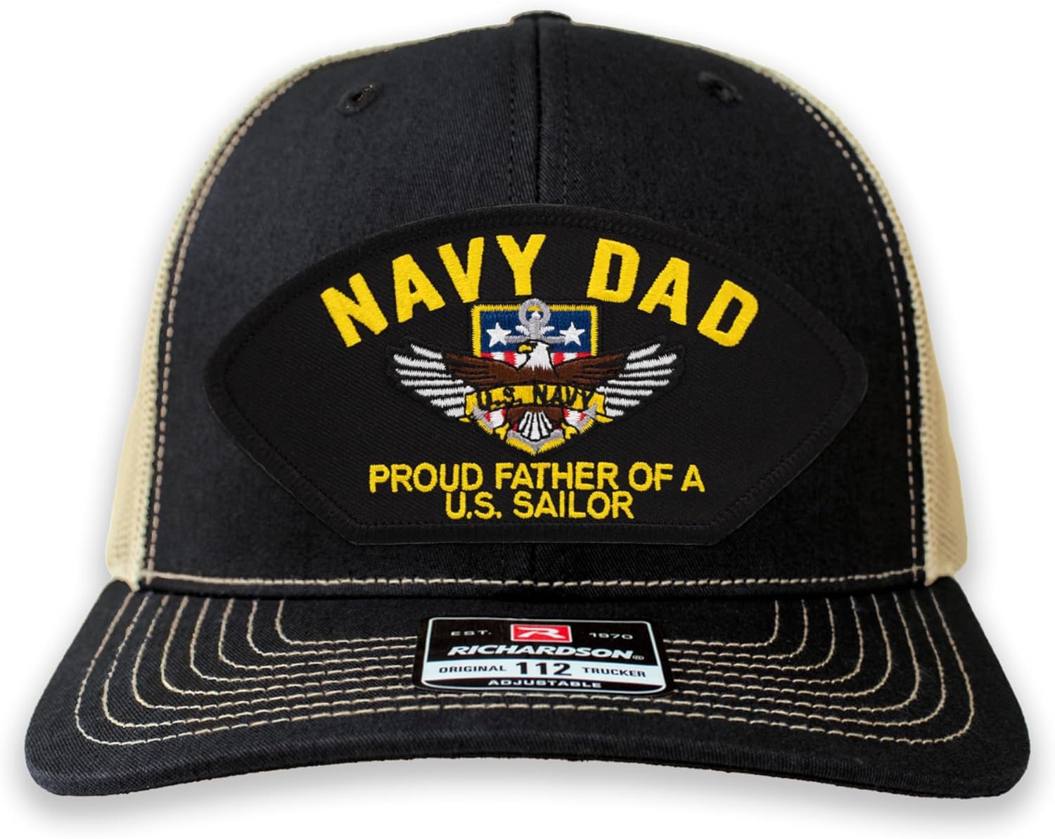 Navy Dad - Proud Father of a US Sailor Hat - Ball Cap or Mesh-Back Trucker Hat