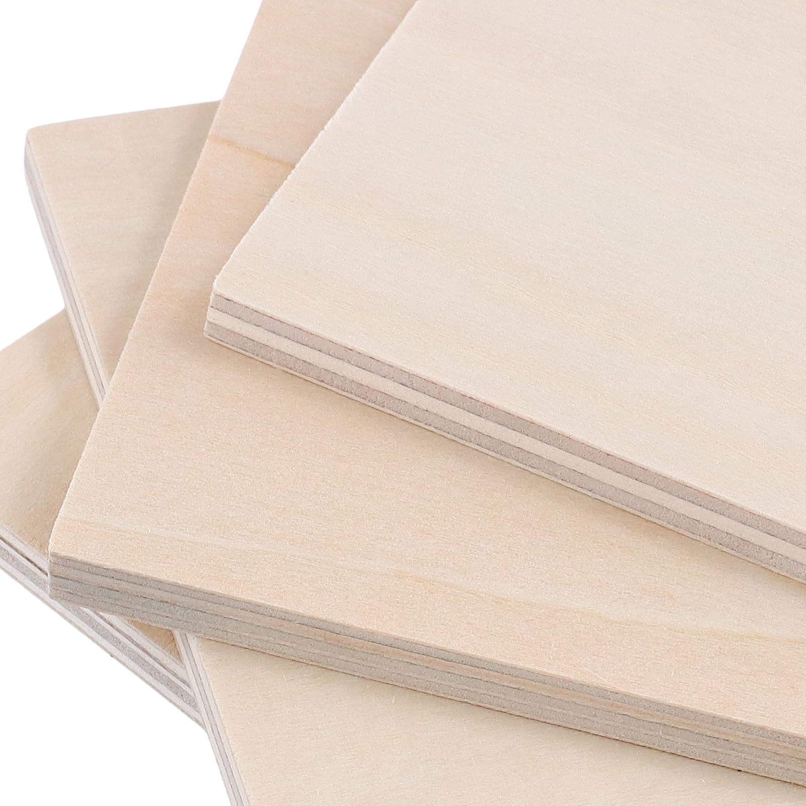 HONYUET 60 PCS 100x100x6mm Square Basswood Sheets, 4 Inch Plywood Wooden Boards for Engraving DIY Craft Painting - Image 3