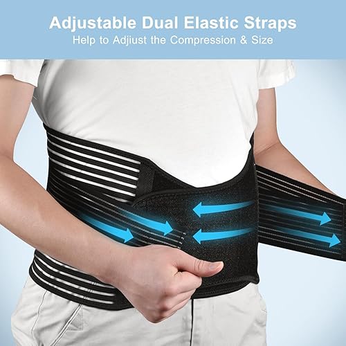 Miniatura 3 de FESAS Soporte de espalda transpirable con almohadilla lumbar, cinturón de soporte para aliviar el dolor de espalda baja, adecuado para mujeres y