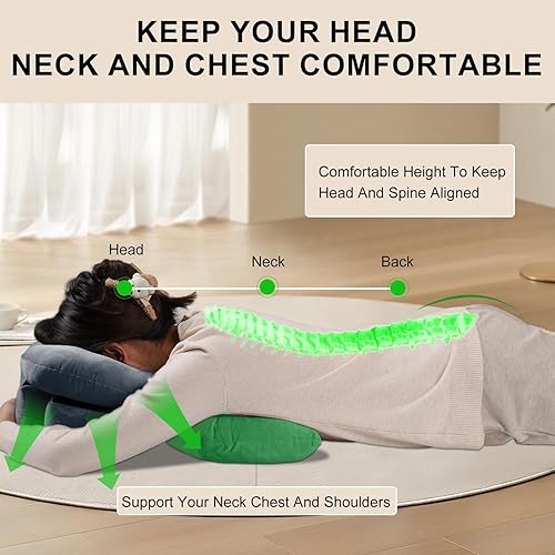 Miniatura 3 de Almohada boca abajo para dormir almohada boca abajo ajustable en altura después de una cirugía ocular, almohada boca abajo para masaje, almohada