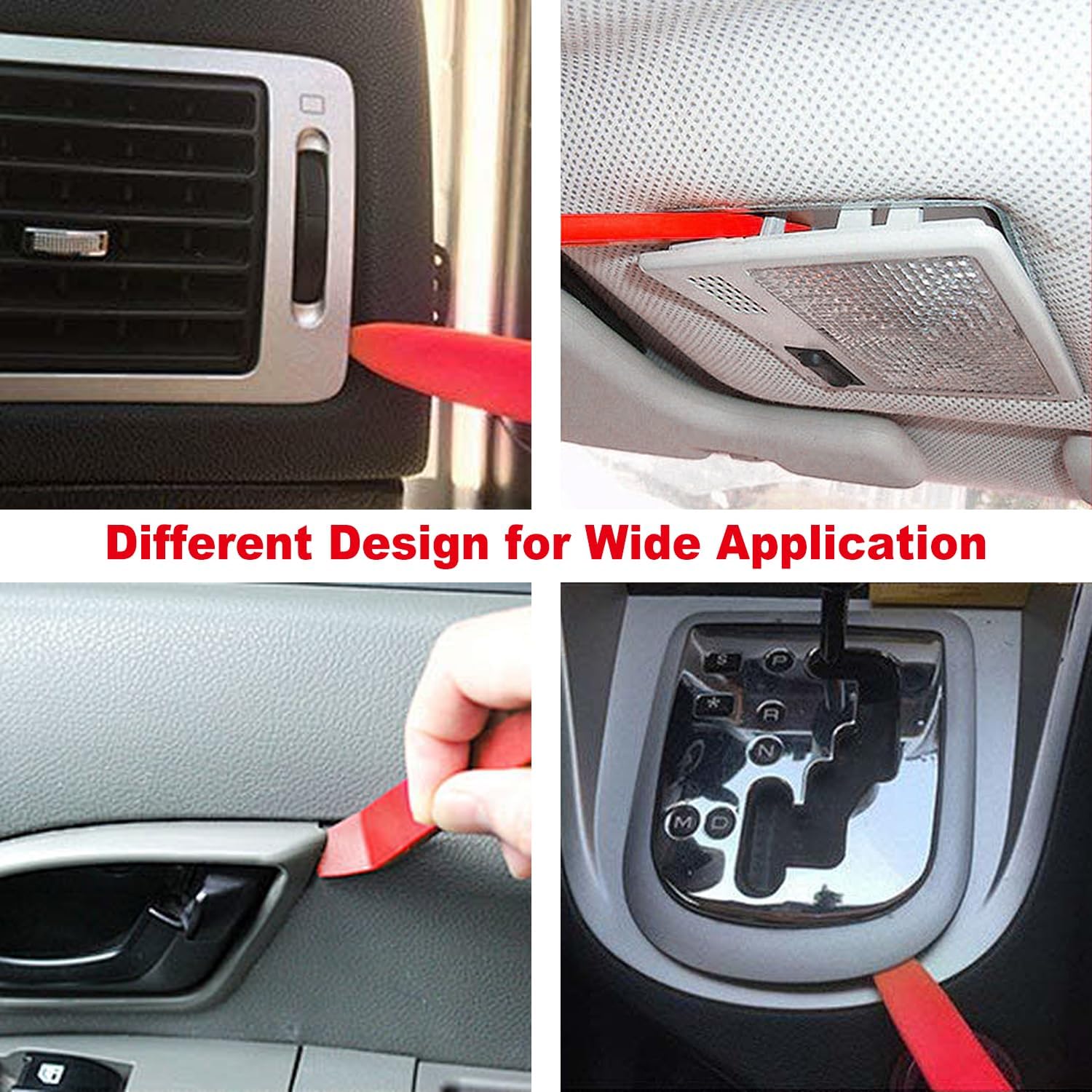 Car Clip Pliers, Panel Clip Removal Tool, Auto Clip Removal Pliers with 4Pcs Auto Trim Removal Tool Kit for Automotive Plastic Fasteners Damage-Free Interior & Exterior Disassembly Tool