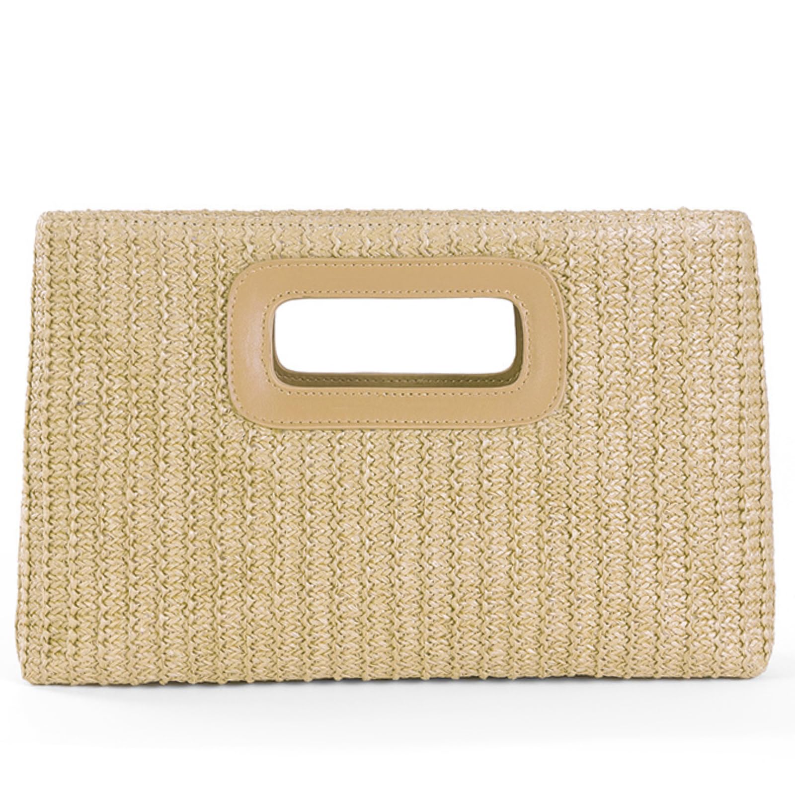 Crbeqabe Top Handle Straw Clutch Purses for Women Summer Evening Handbag Vacation Handbags Raffia Woven Beach Bags