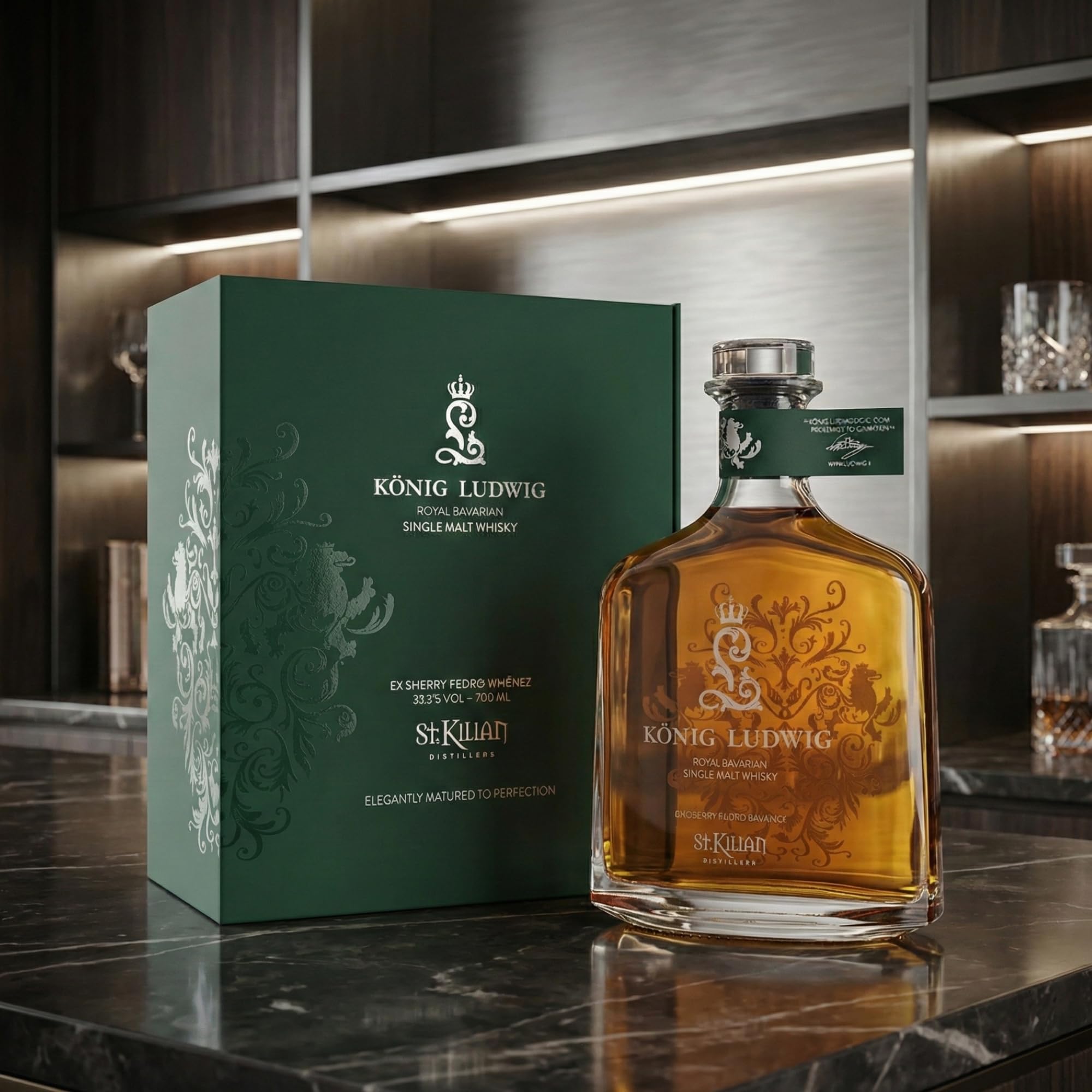 König Ludwig Single Malt Whisky by St. Kilian - [LIMITED EDITION] 53,5% Vol, 0,7l - Ex Sherry Pedro Ximénez - Deutscher Premium Whiskey aus ausgewählten Fässern - Fruchtig, würziger Whisky