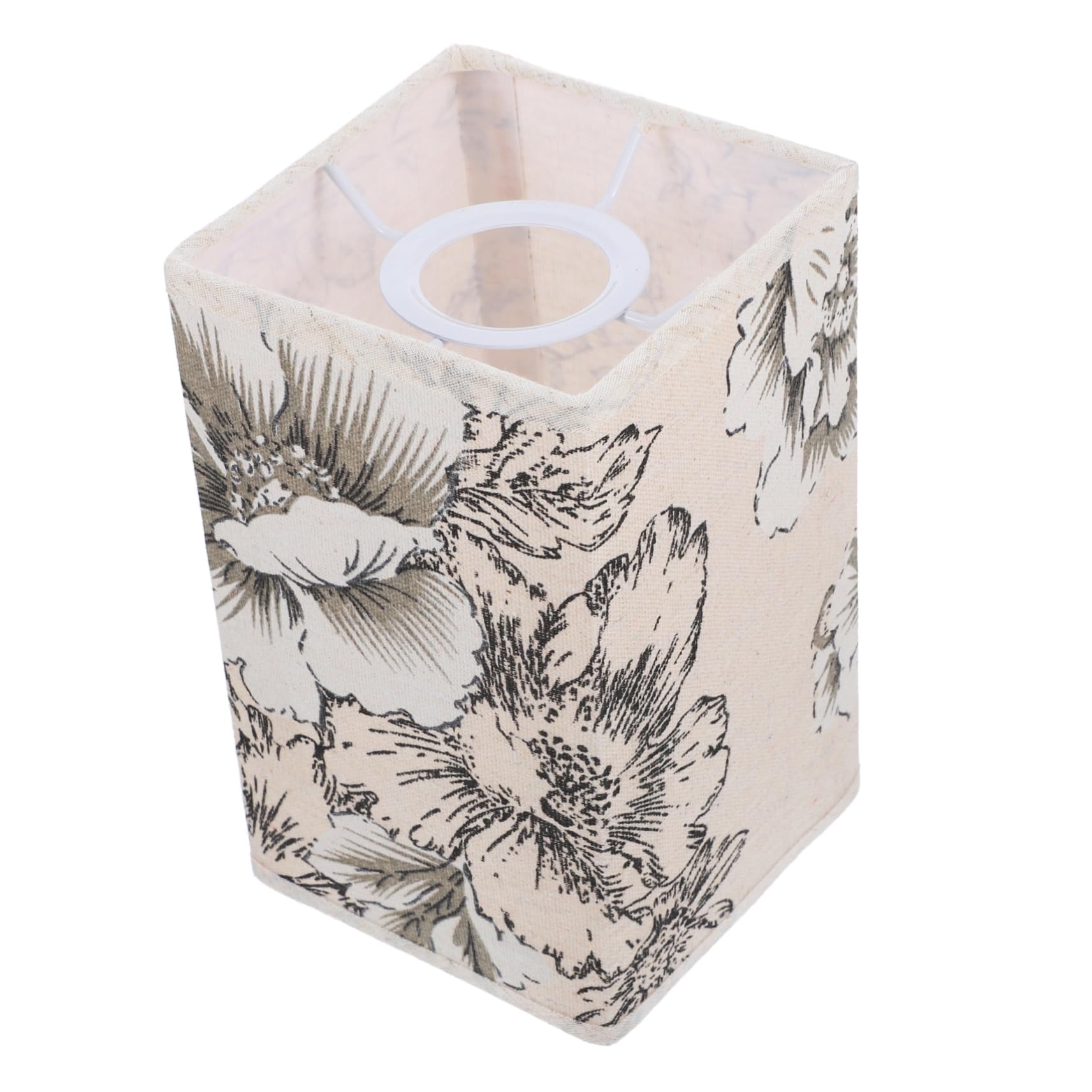 BESPORTBLE Linen Cylinder Lamp Shade for Table Lamp, Replaceable Light Shade with Metal and PVC Frame, Softens Light, Suitable for Living Room and Other Places, Simple and Unique Design