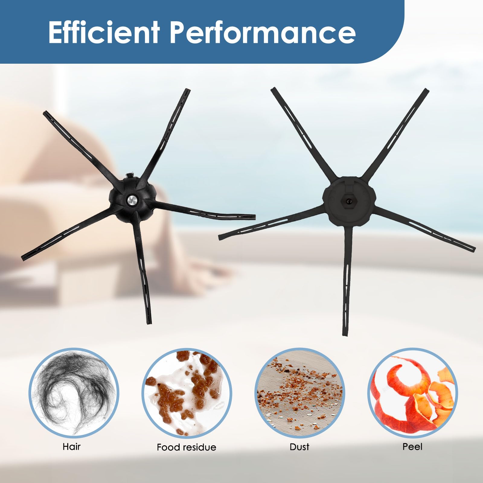4 Spazzole Laterali Di Ricambio Per Roborock Q5 Max+, S8 MaxV Ultra, Qrevo, S7, Q7 Max E Serie E