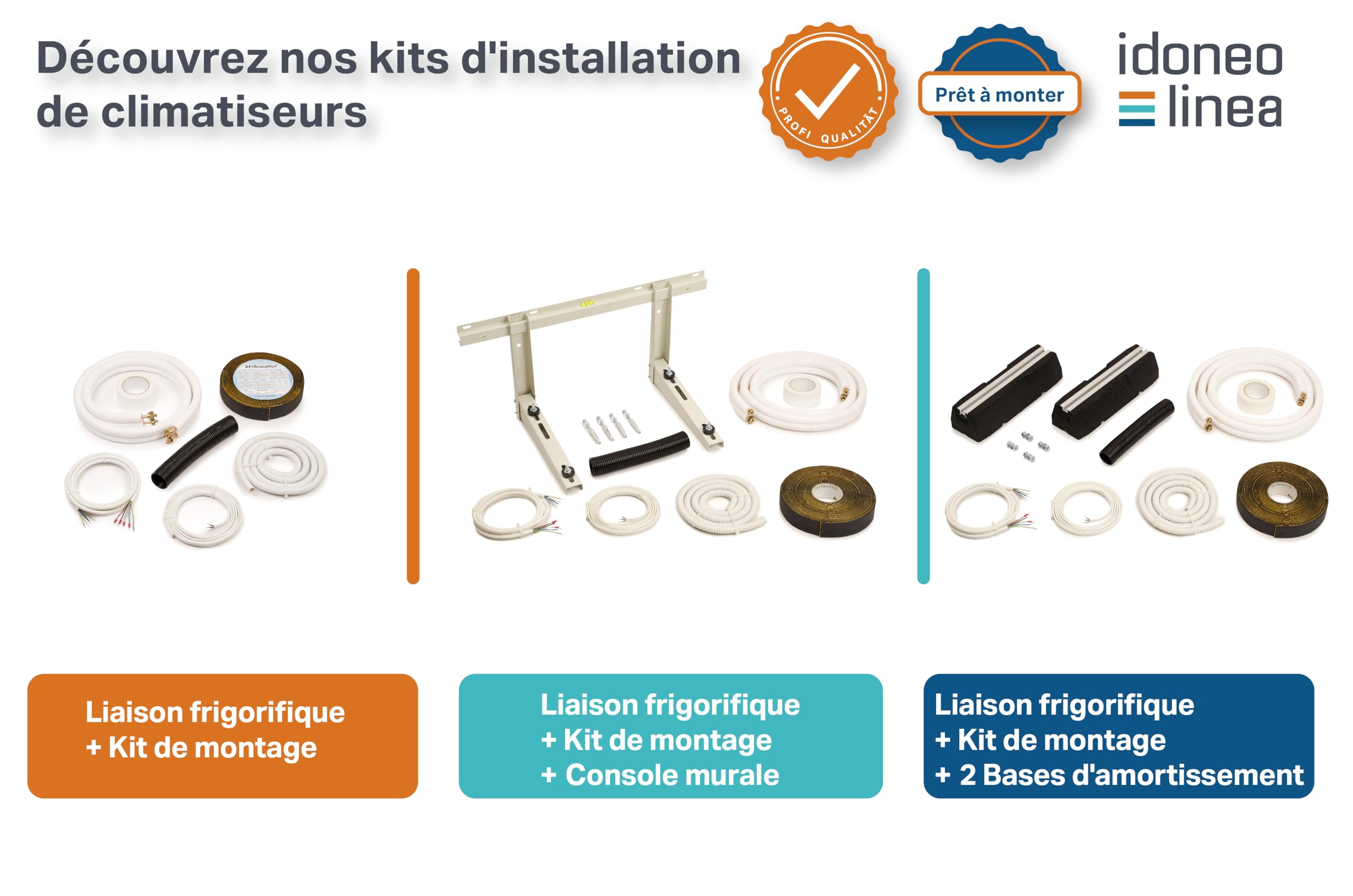 Liaison frigorifique 1/4 3/8 | Tuyau de Cuivre Tube en Cuivre pour Climatiseur| Tuyau clim 1/4 3/8 | Tube climatisation split| 9000/12000 BTU| 1-25m(Avec Écrous, 4m)