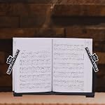Generic Electronic Piano Music Stand, Portable Thickened Piano Score Holder Professional Compact Music Sheet for with Music Book Clip
