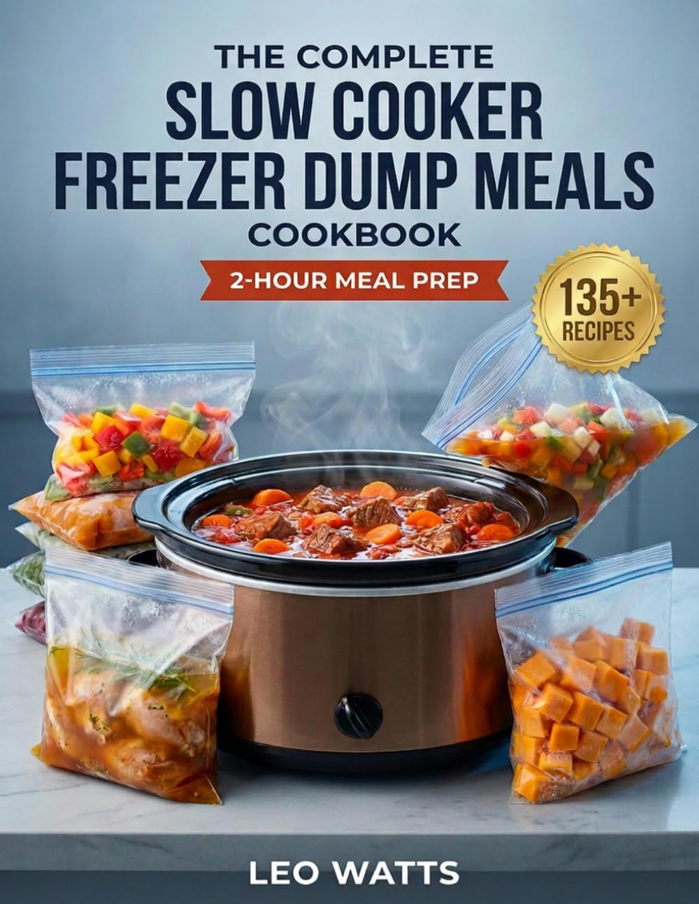 The Complete Slow Cooker Freezer Dump Meals Cookbook: 135+ Budget-Friendly Frozen Crockpot Recipes with Full-Color Pictures — Prep a Month of Easy ... Families (The Complete Freezer Dump Series)