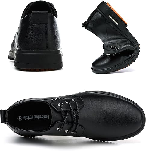 Miniatura 4 de Zapatos de trabajo antideslizantes para hombre, impermeables, antideslizantes, cómodos, para servicio de alimentos, cocina, restaurante, chef,