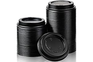 100Pcs Black Dome Lids for Takeout Coffee Cups