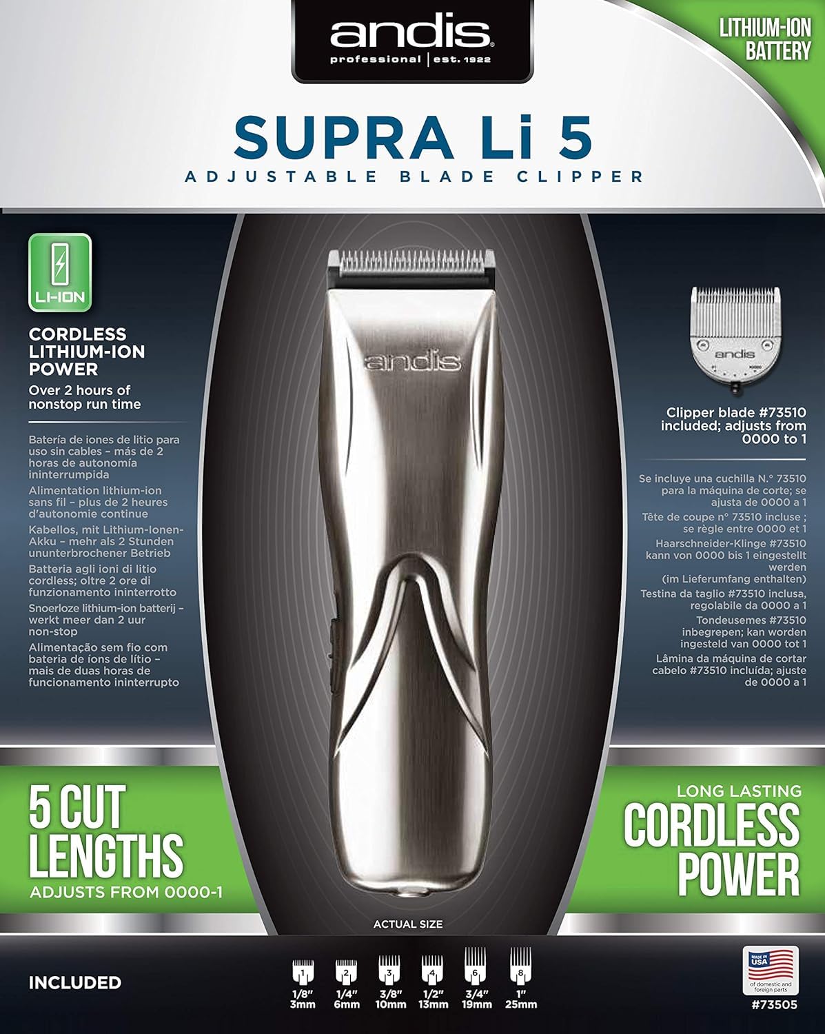 Andis Supra Li 5 Adjustable Blade Clipper