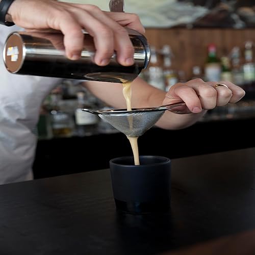 Miniatura 4 de Viski Bebidas de cóctel de acero inoxidable, colador pequeño con asa, metálico