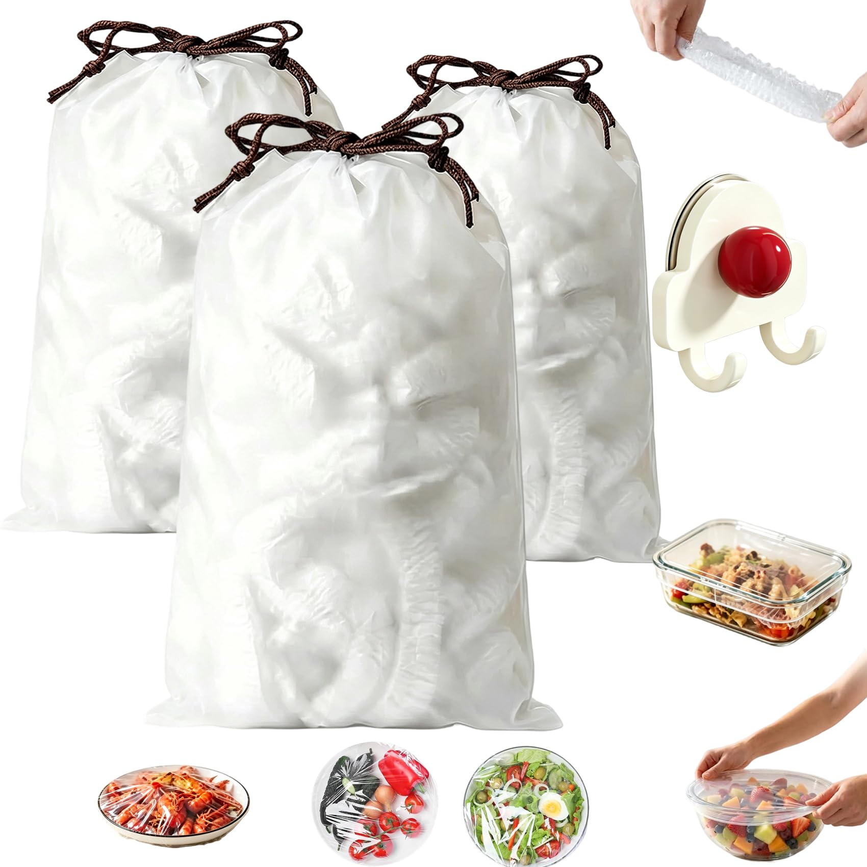 500 coperture eliminabili dell'alimento di allungamento con elastico