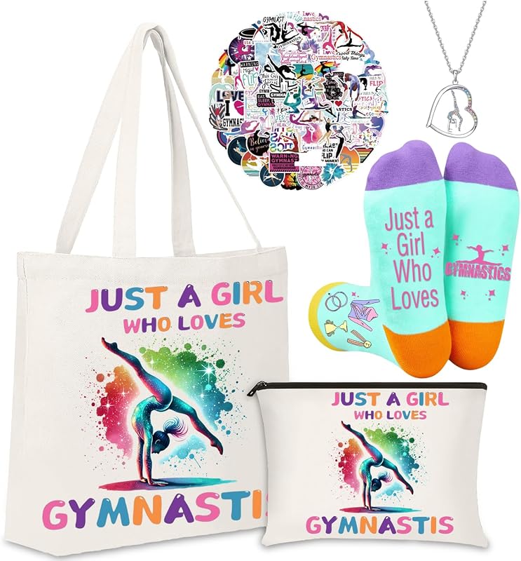 FJHAIY Conjunto de acessórios de ginástica Set D com nécessaire, meias, adesivos e colar