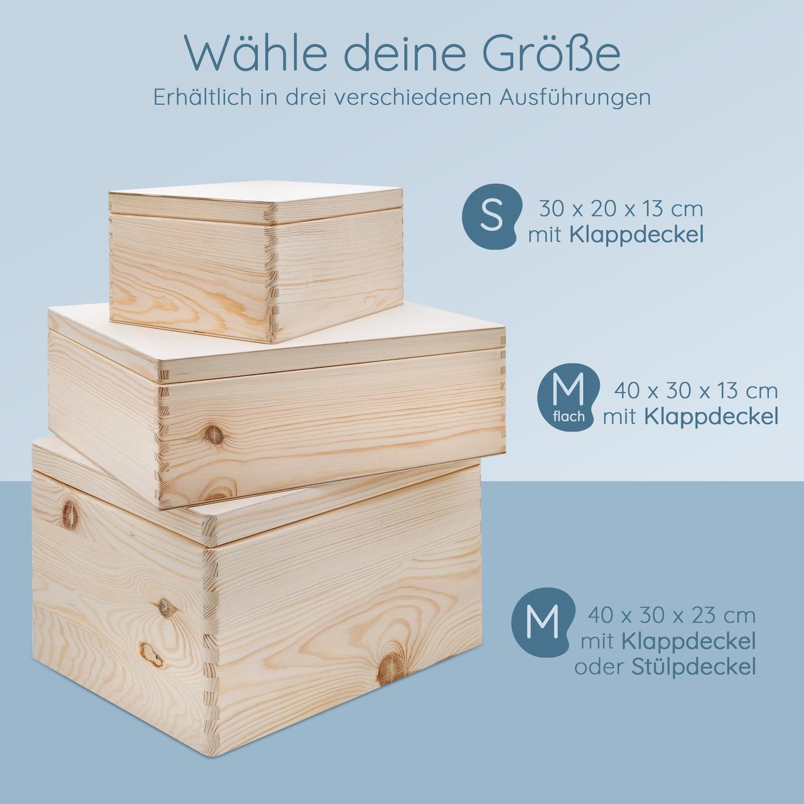 Bärenfreunde - Personalisierte Erinnerungsbox Baby mit Spezial-Druck - Individuelle Baby Erinnerungsbox - Erinnerungskiste aus Holz - Geschenk zur Geburt (M | Klappdeckel,Waldtiere Wolkenwald)