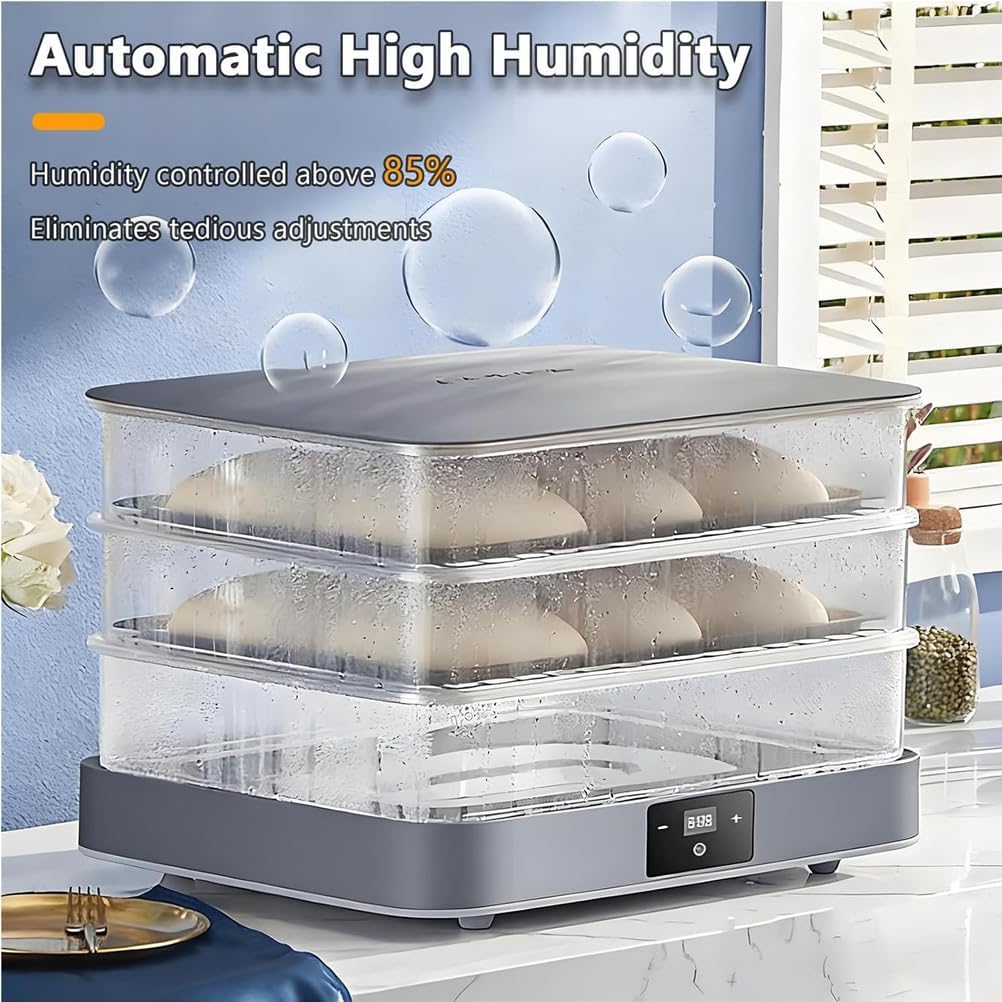 40-Liter Household Bread Proofing Box, Adjustable Temperature From 20 To 45°C, Timer Range From 1 Minute To 24 Hours, Automatic Humidity Control, Multi-Functional Dough Fermenter
