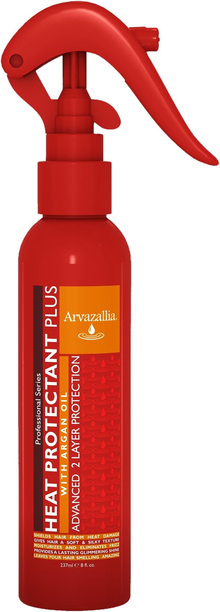 Arvazallia Heat Protectant Spray with Argan Oil - Professional Grade Thermal Protector, Leave-in Conditioner, Anti-frizz, and Shine Spray