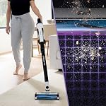 Shark UZ565H Pro Cordless Vacuum w/ Clean Sense IQ & MultiFLEX Technology, PowerFins Plus Brushroll, Duster Crevice Tool & Anti-Allergen Dusting Brush, Up to 40 Minute Runtime, White/Blue (Renewed)