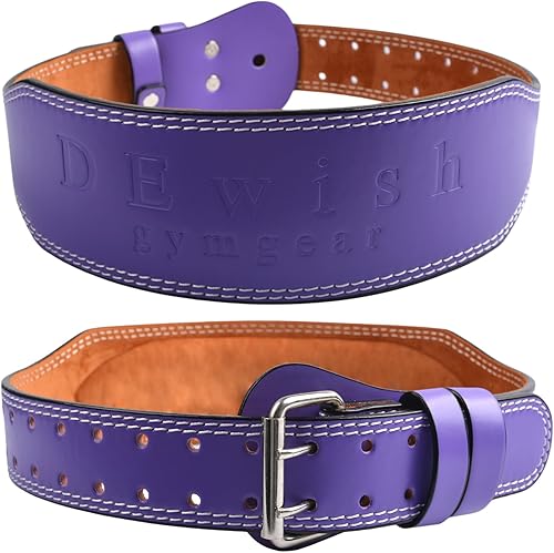 Miniatura 17 de Cinturón de cuero para gimnasio, soporte lumbar acolchado de 4 y 6 pulgadas, 10 agujeros ajustables para levantamiento de pesas, levantamiento de