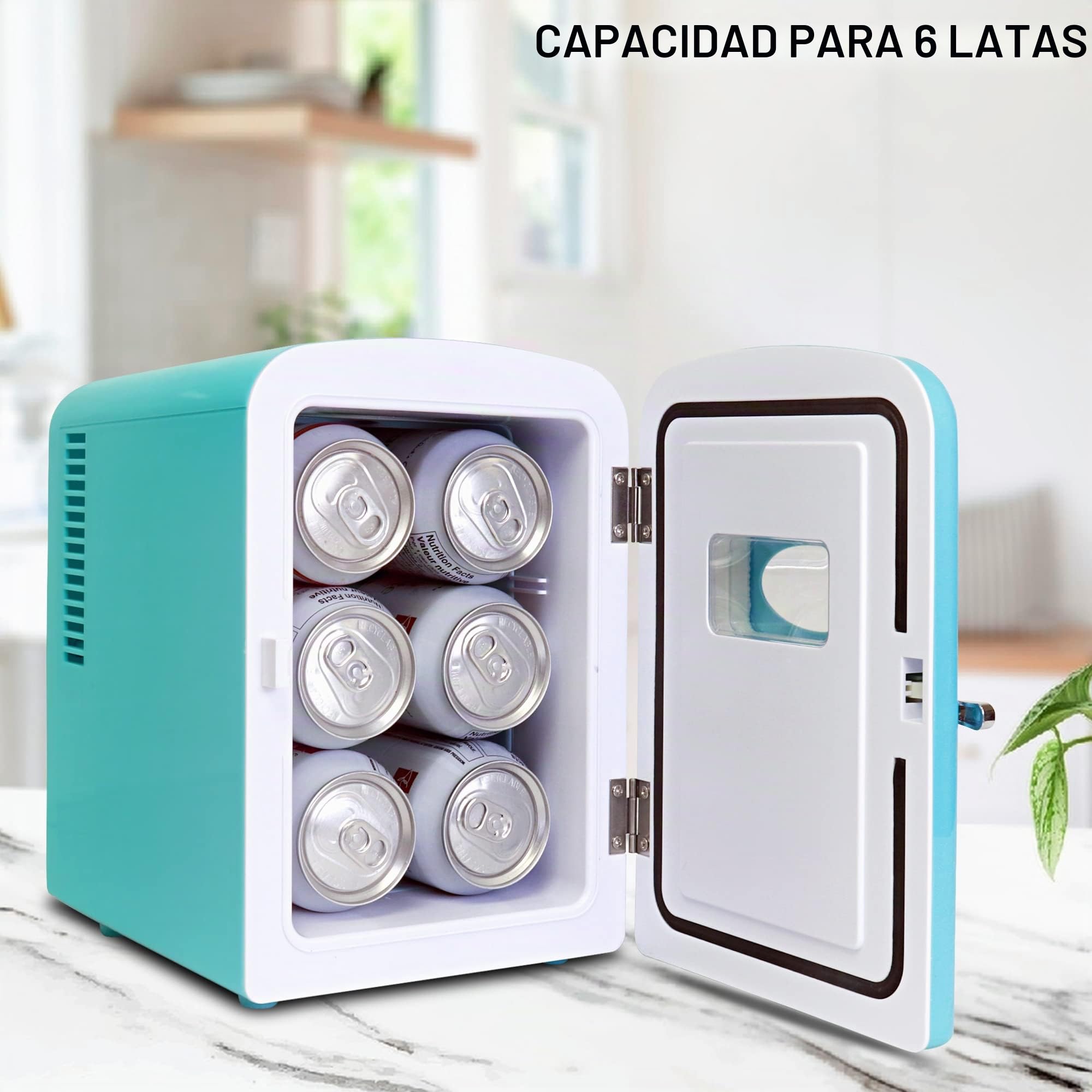 Koolatron Coca Cola Mini Nevera 4L Pequeña Nevera para Dormitorio CA 220V/ CC 12V para Coche (Verde)