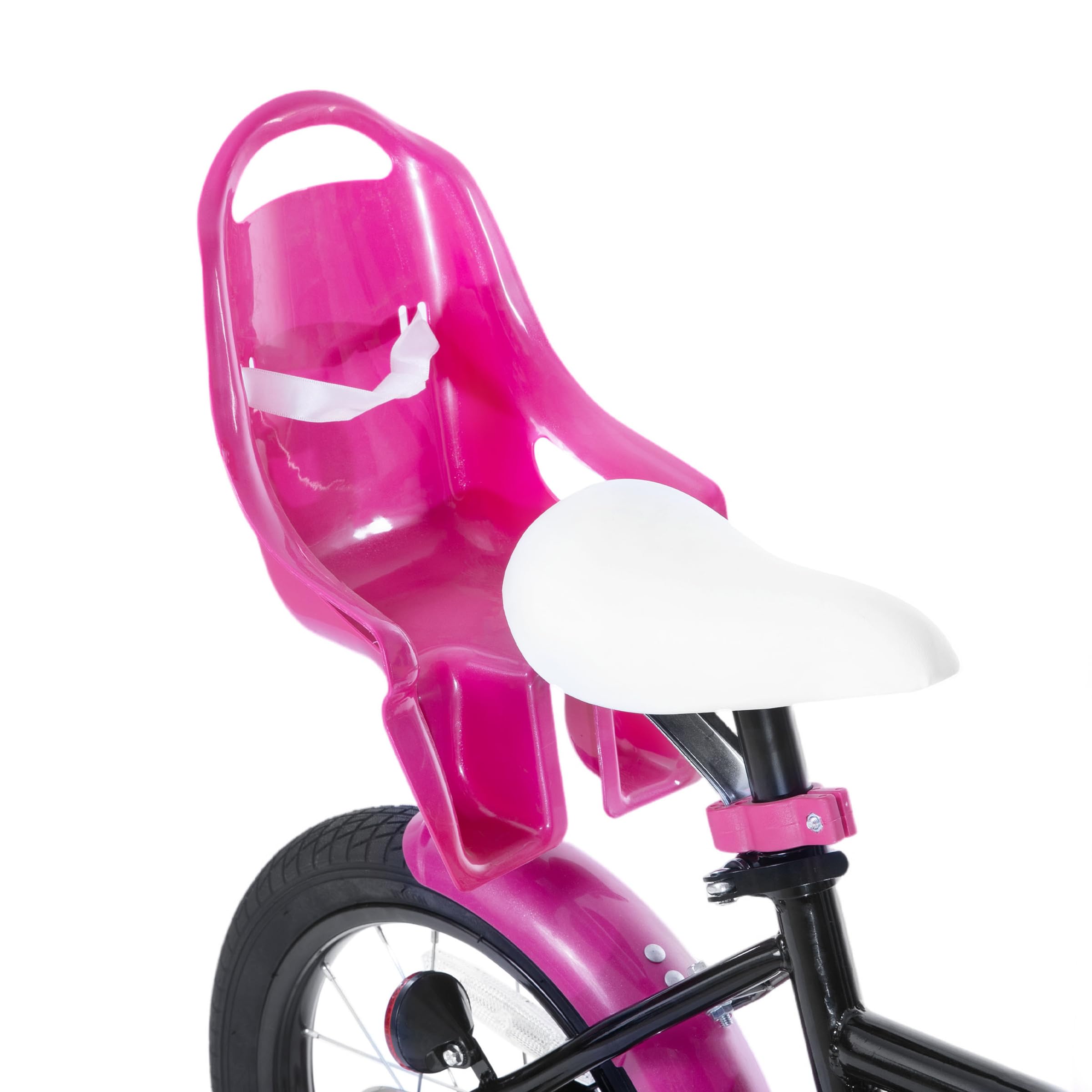 JOYSTAR Zinnia 16 Zoll Kinderfahrrad für Mädchen von 4-7 Jahren, 16 Zoll Mädchenfahrrad mit Stützrädern & Baket & Luftschlangen,Schwarz