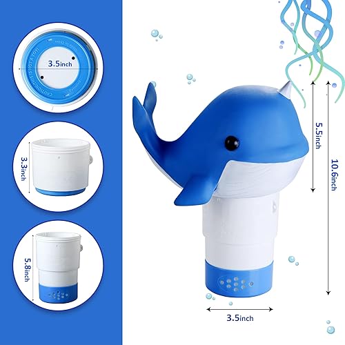 Miniatura 5 de Flotador de clorobromo, tabletas de 1 y 3 pulgadas, dispensador de cloro flotante para piscinas grandes enterradas y sobre el suelo, lindo soporte