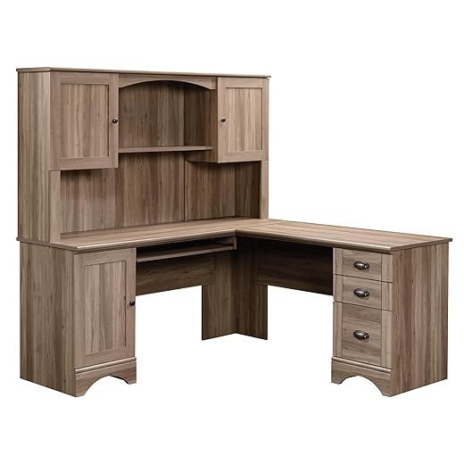 Sauder Harbor View Corner Hutch Desk