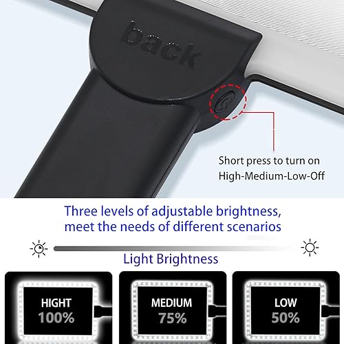 Miniatura 19 de Lupa 10X con luz y abrazadera, manos libres, 72 LED, lupa de luz, 3 modos de color, lámpara de aumento regulable sin pasos para leer, manualidades