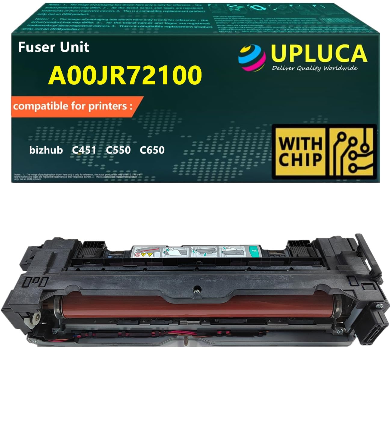 UPLUCA A00JR72100 fuser Unit Replacement for Konica Minolta A00JR72100 A00JR72111 A00JR72122 A00JR72133 A00JR72144 fuser Unit Works for Konica Minolta