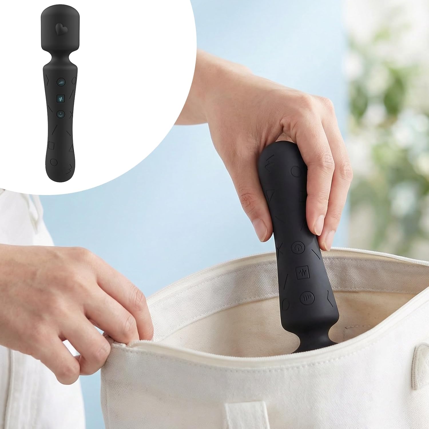 Handheld Mini Massager - 21 Massage Mode, Cordless Portable USB Rechargeable Massager, Relieves Muscle Aches for Sports Recovery & Daily Use, for Back, Neck, Shoulder Relief - Image 6