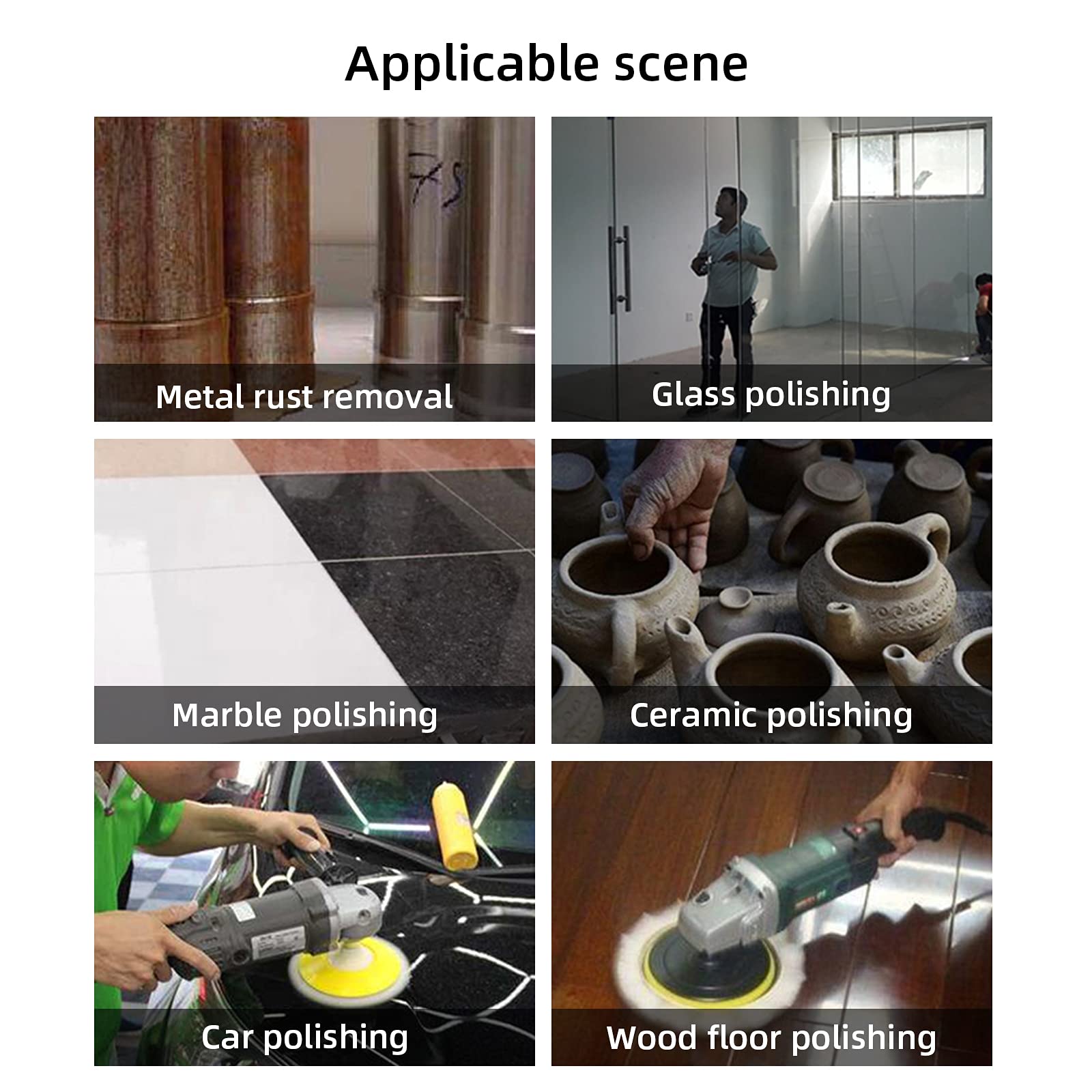 Dischi Lucidatura Lana 100mm - 10 Pezzi, Per Vetro, Metallo, Marmo, Gioielli - Foto 7