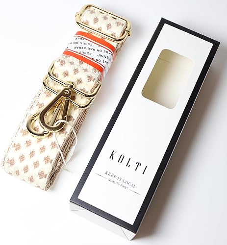 Miniatura 69 de Kolti Correa de repuesto para bolso, bolso cruzado a rayas anchas ajustables Hebilla de oro-04