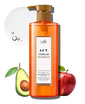 LADOR LADOR Apple Cider Vinegar Clarifying Shampoo w/Tea Tree Sub-Acidic pH-balanced - Glossy Shine Refreshing for Greasy Dandruff Oily Scalp Hair Free of Silicone Paraben Sulfate 14.5 Fl Oz Korean