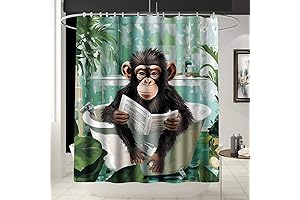 Cartoon Wildlife Aanimal Decor Gorilla Shower Curtain