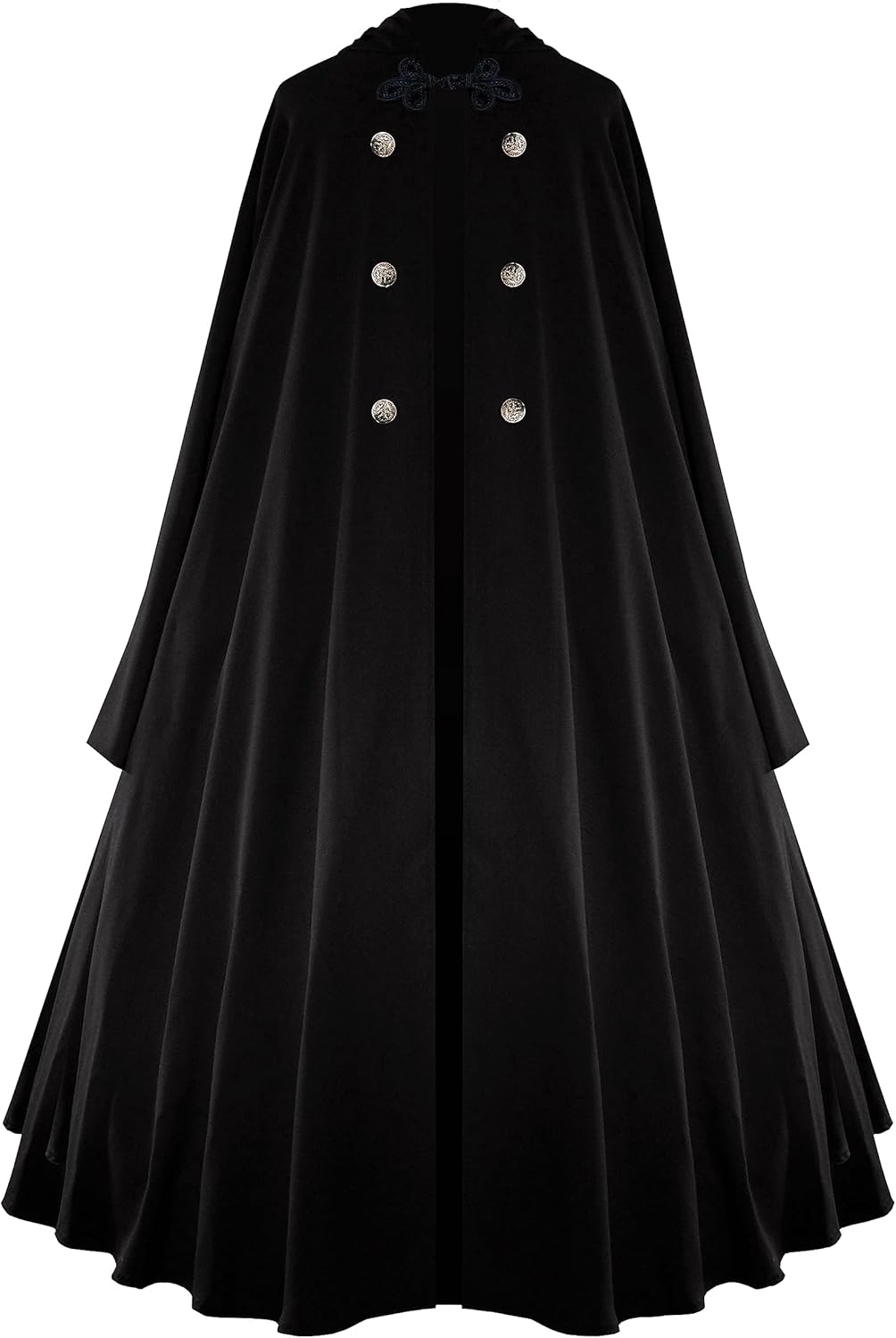 Cape Cloak Gothic Steampunk Victorian HoodedMilitary Medieval Cape Cloak with Sleeves